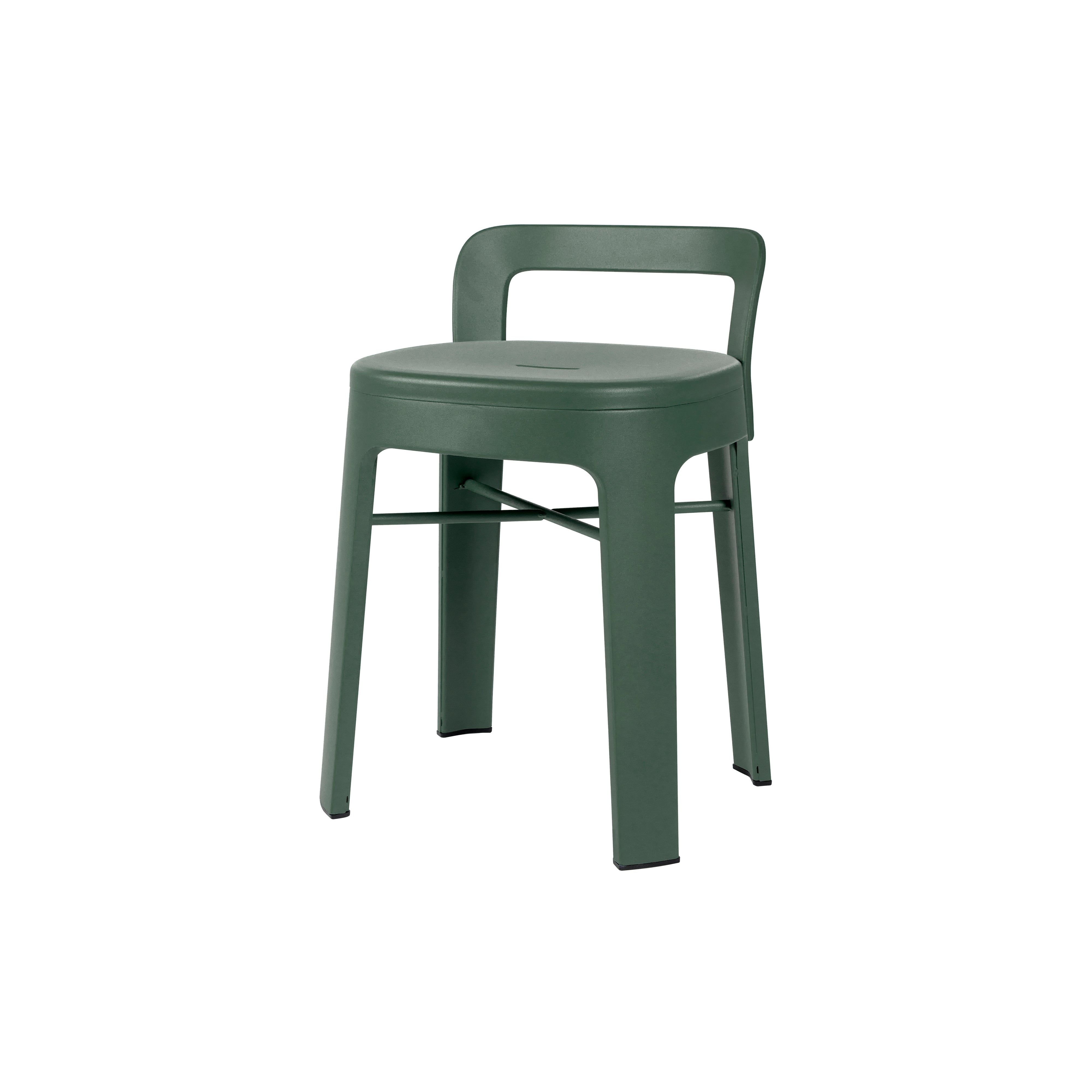 Ombra Stool with Backrest: Green