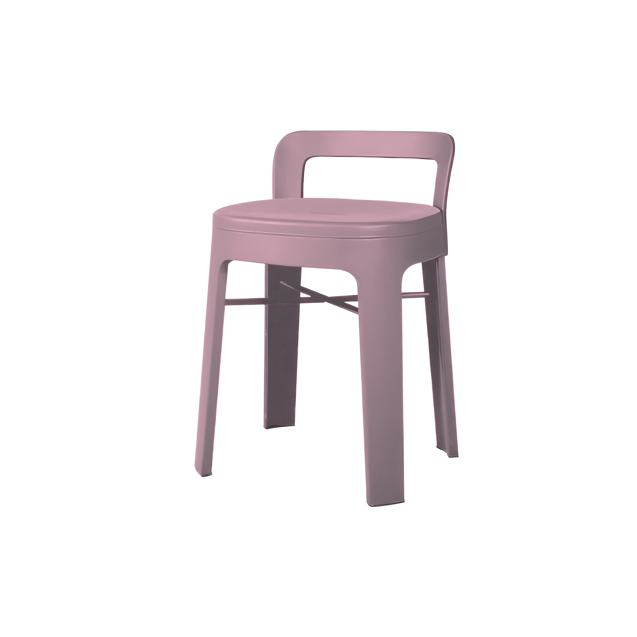 Ombra Stool with Backrest: Pastel Violet