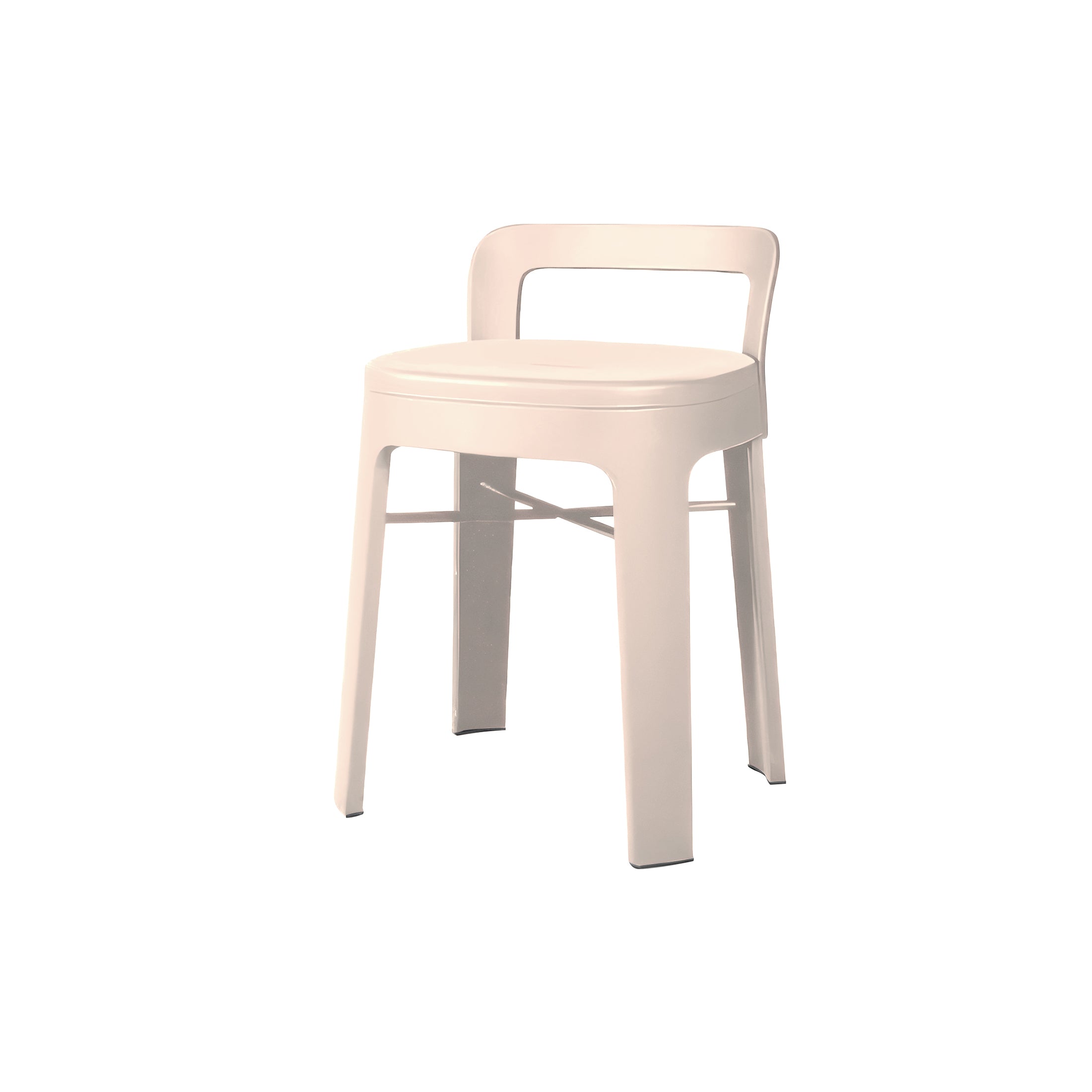 Ombra Stool with Backrest: Peach Rose