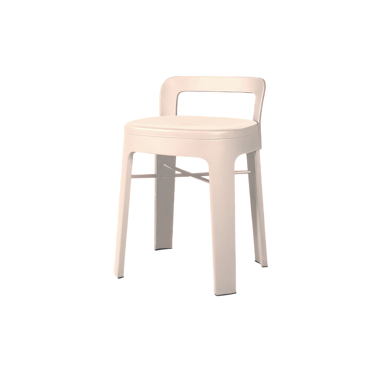 Ombra Stool with Backrest: Peach Rose