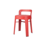 Ombra Stool with Backrest: Red