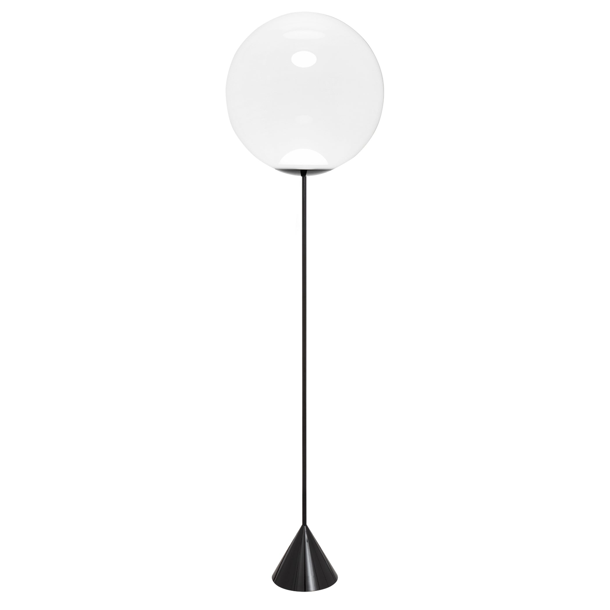 Globe Cone Silm Floor Light: Opal