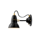 Original 1227 Brass Wall Light: Jet Black