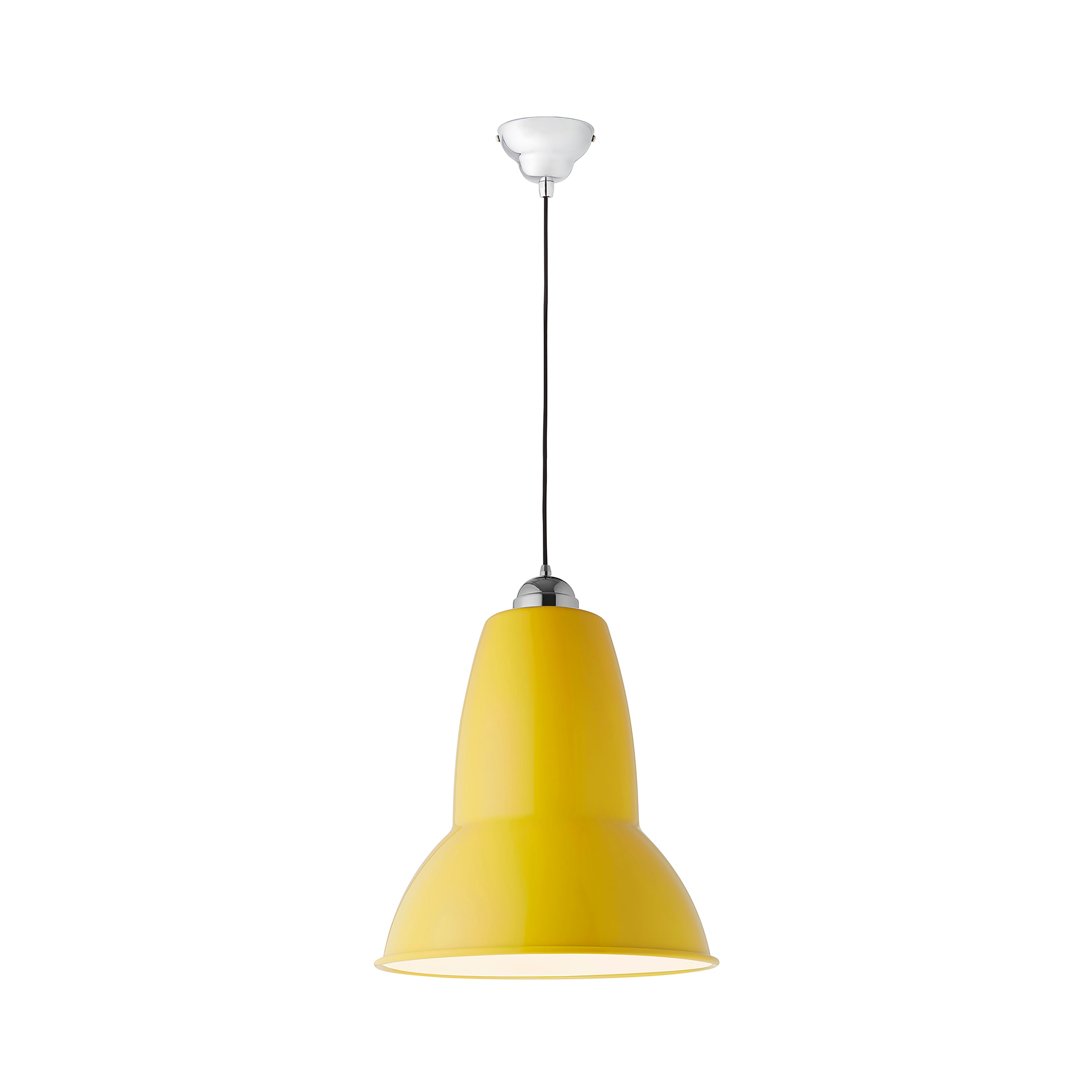 Original 1227 Giant Pendant Light: Citrus Yellow + Gloss