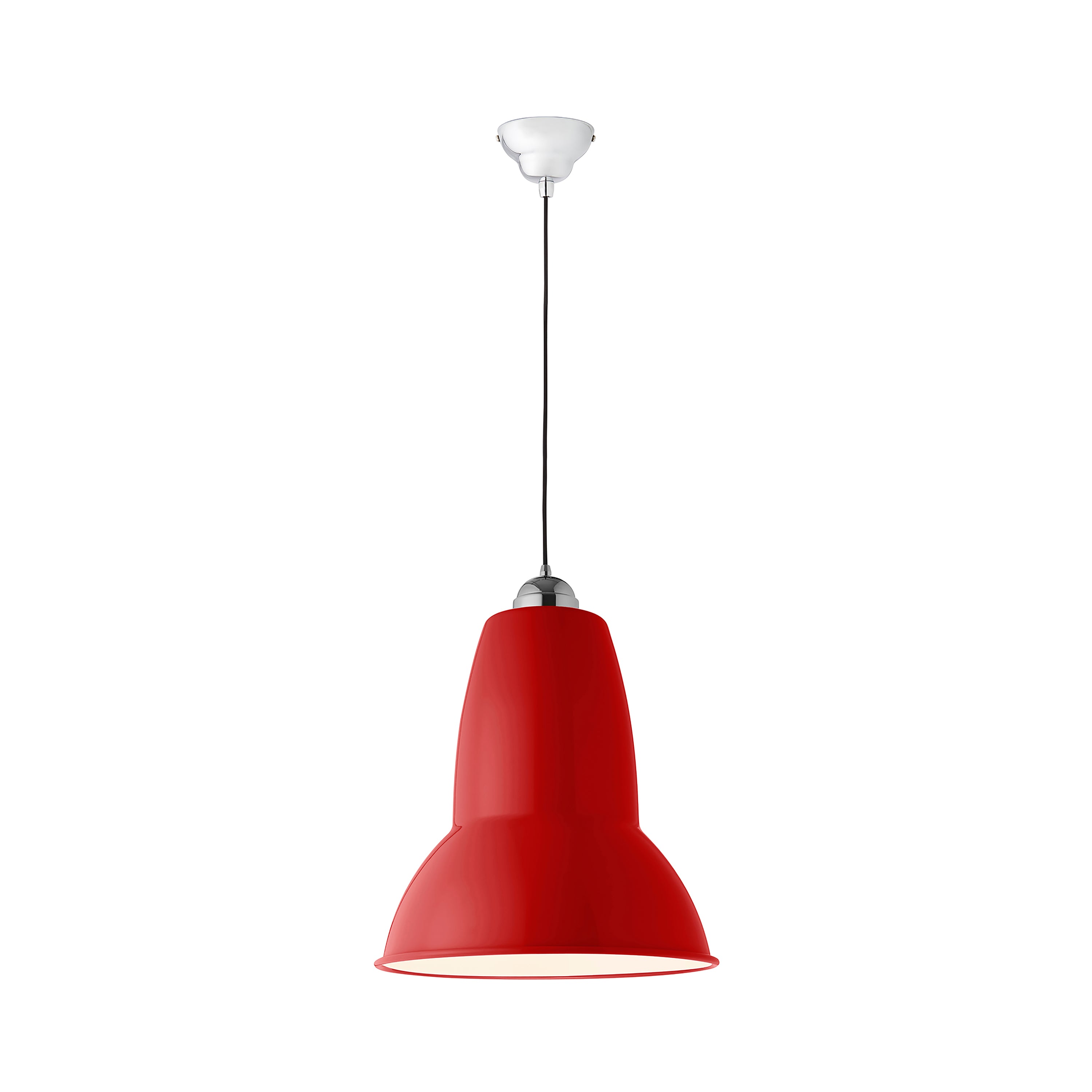 Original 1227 Giant Pendant Light: Crimson Red + Gloss