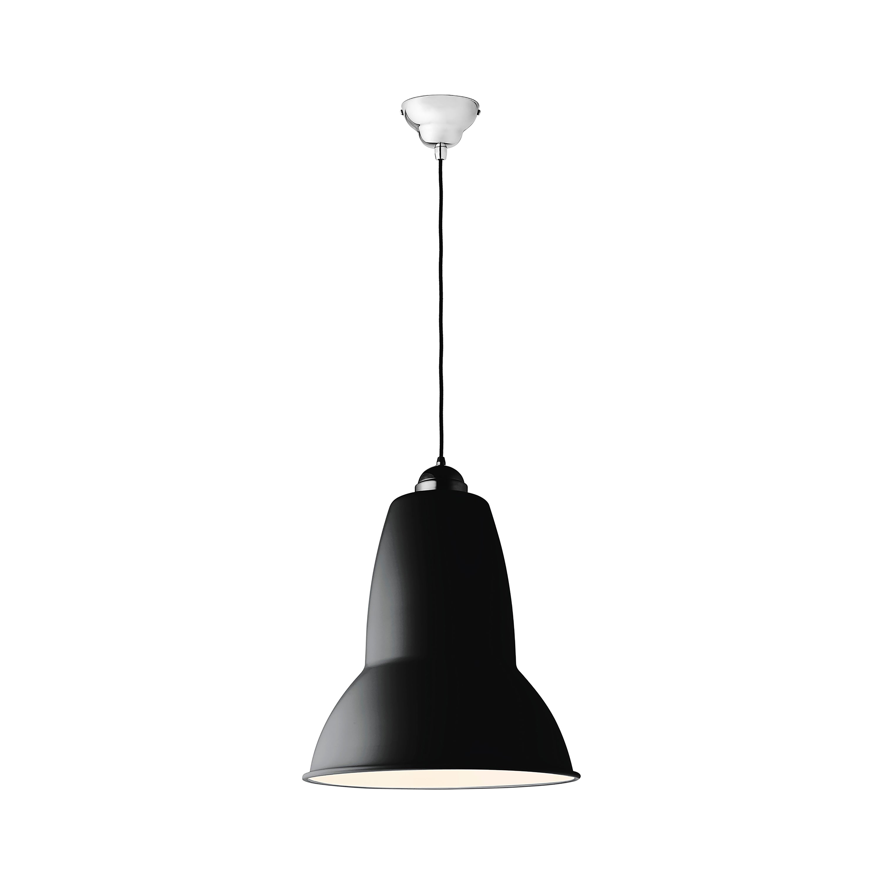 Original 1227 Giant Pendant Light: Jet Black + Satin