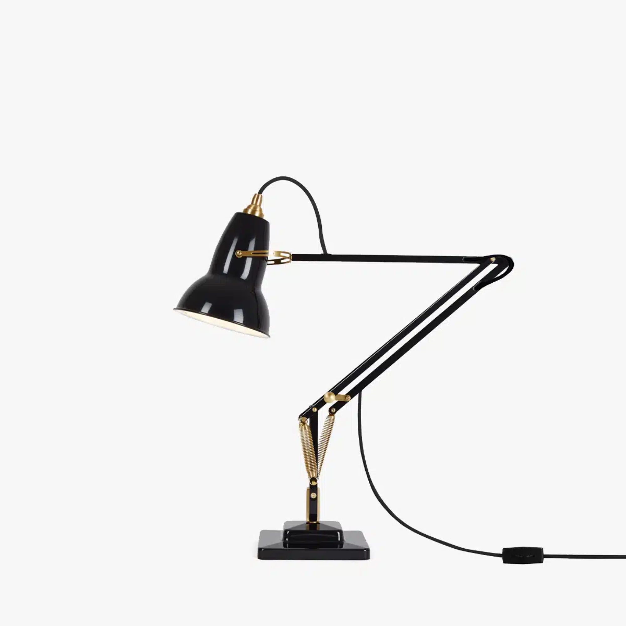 Original 1227 Brass Desk Lamp: Jet Black