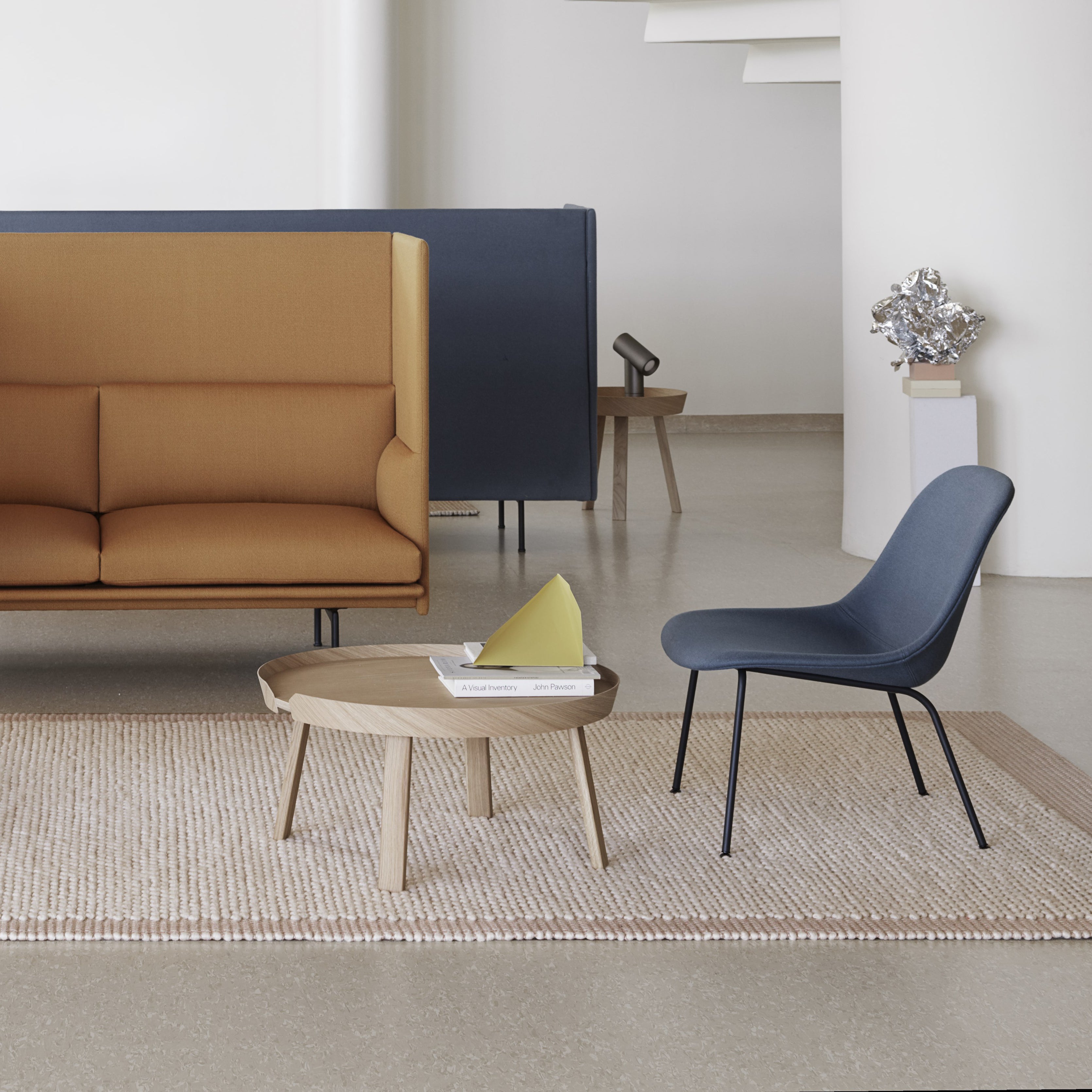 Fiber Lounge Chair: Tube Base + Upholstered