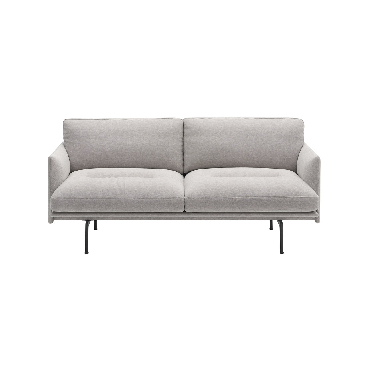 Outline Soft 2 Seater Sofa: Black