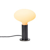 Knuckle Table Lamp: Blackened Oak + With Oval Bulb