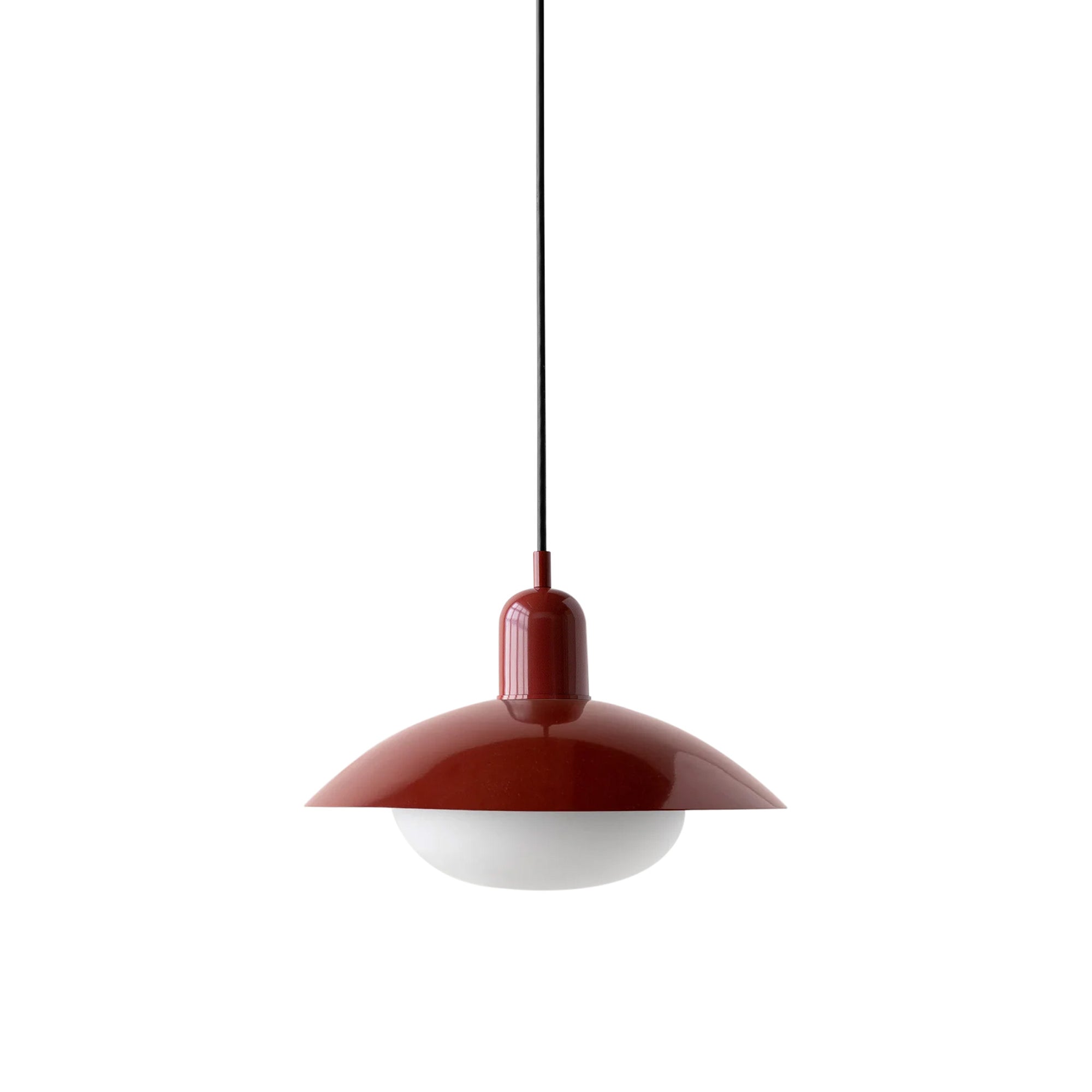 Arundel Mushroom Pendant: Outdoor + Oxide Red + Oxide Red + Black