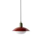 Arundel Mushroom Pendant: Outdoor + Oxide Red + Reed Green + Black