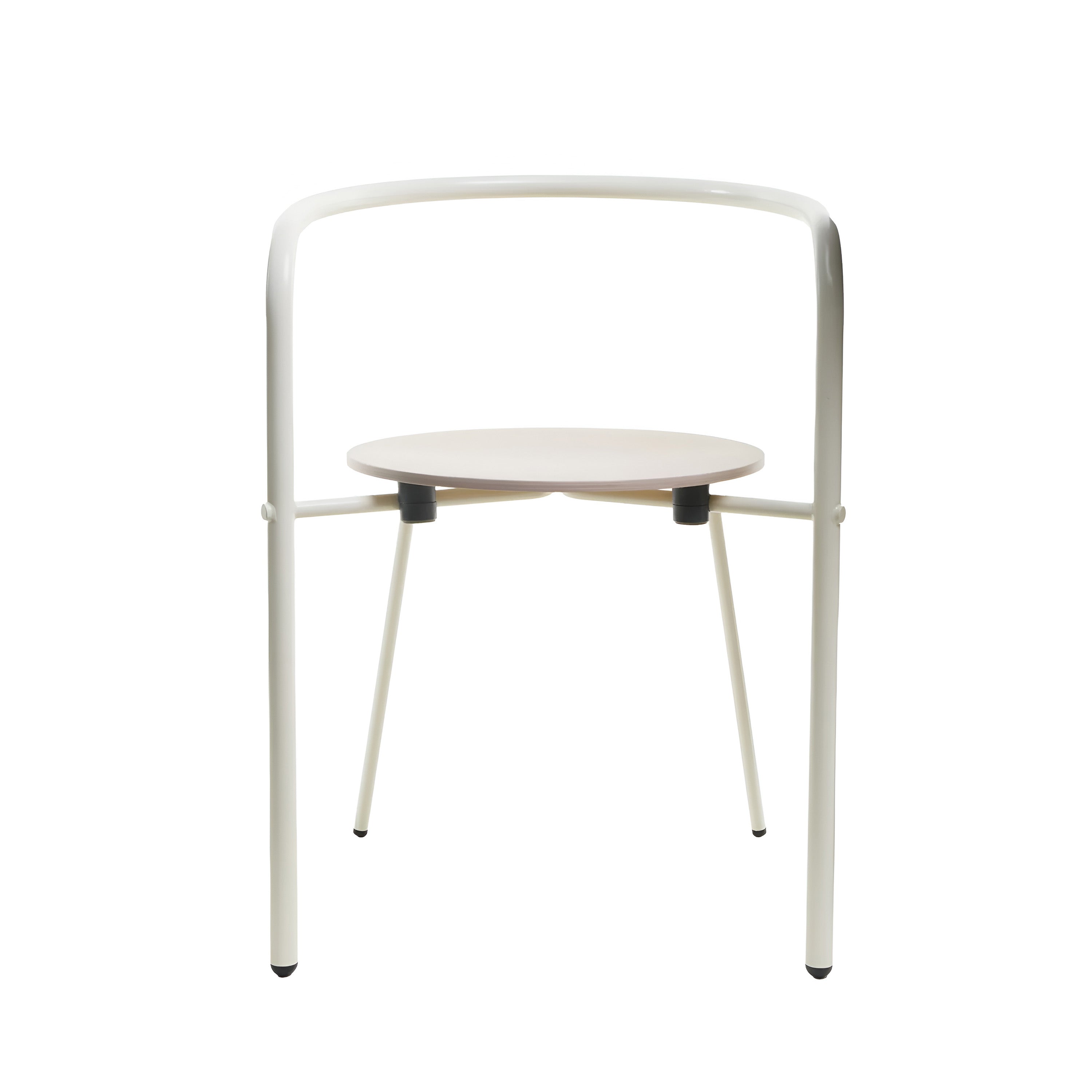 Simplex Stackable Chair: Set of 2 + Without Backrest + Oyster White