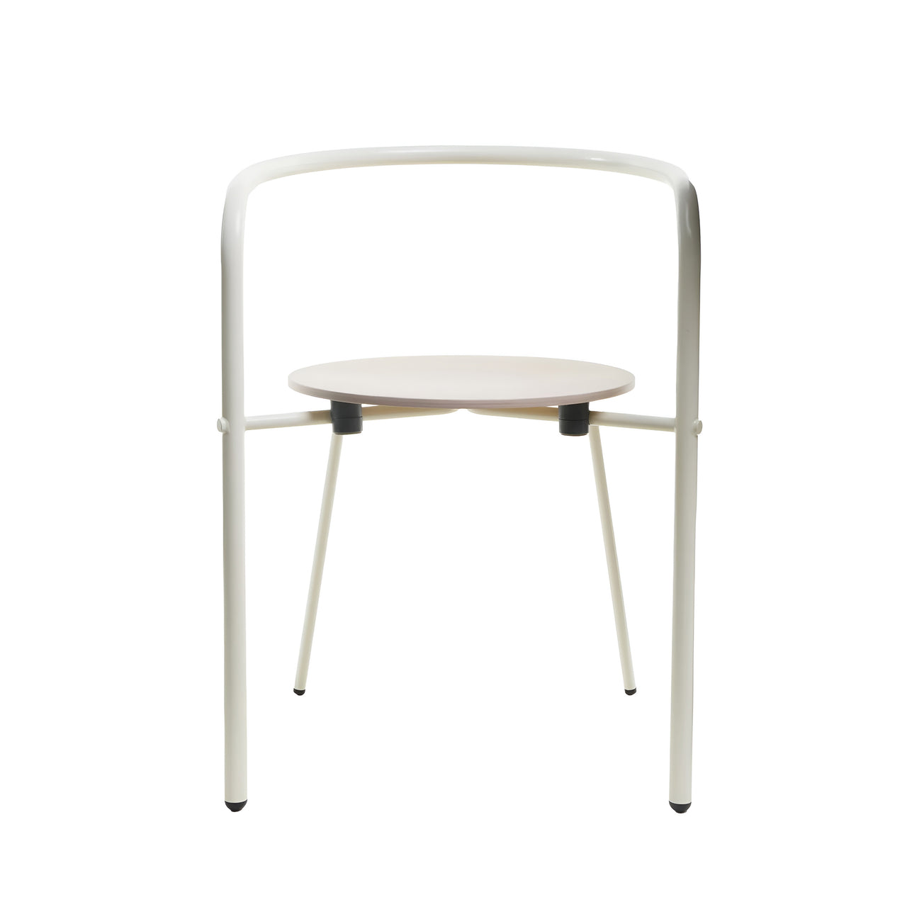 Simplex Stackable Chair: Set of 2 + Without Backrest + Oyster White