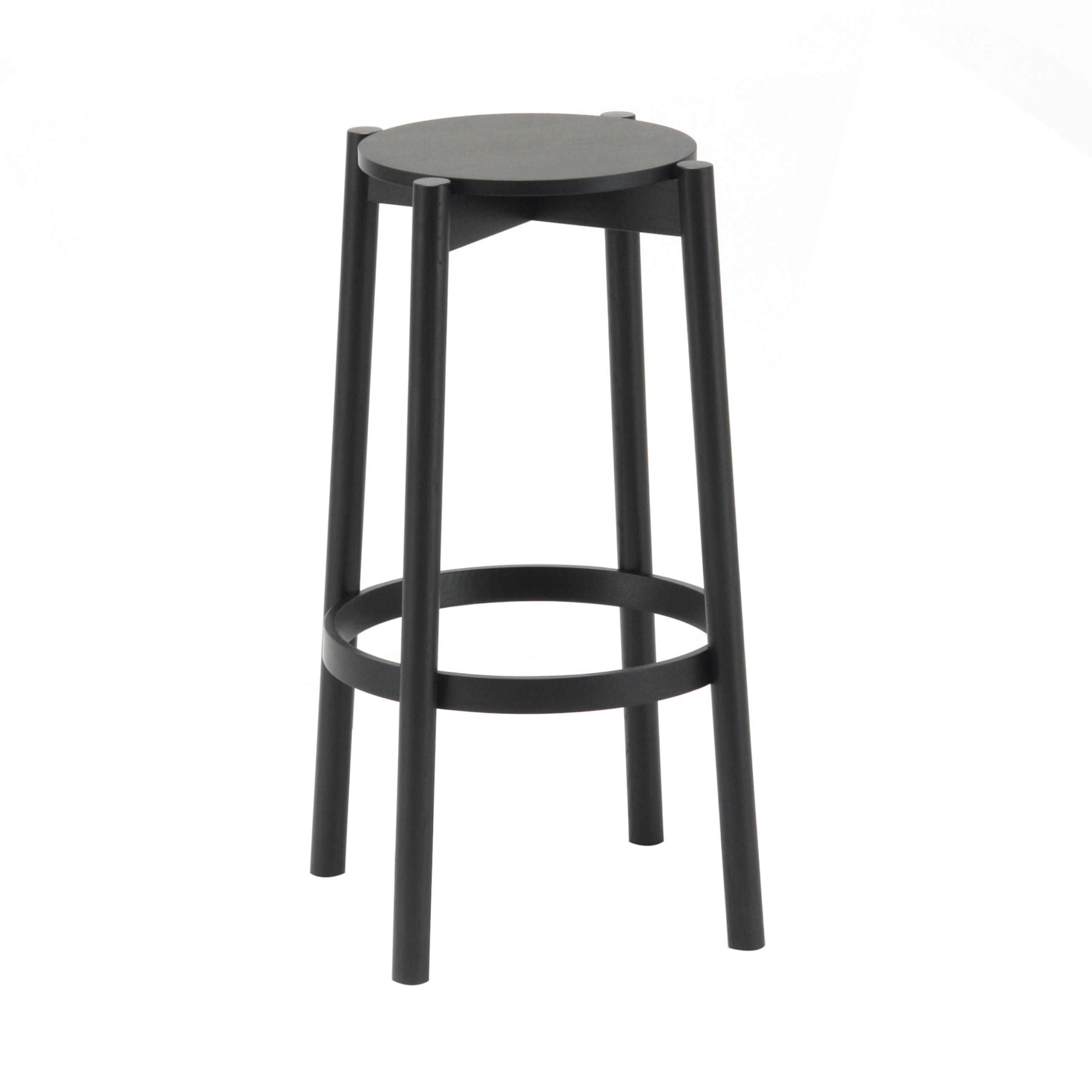 Castor Bar + Counter Stool: Bar + Black Oak