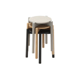 Castor Stool Plus: Grain Grey + Pure Oak + Black