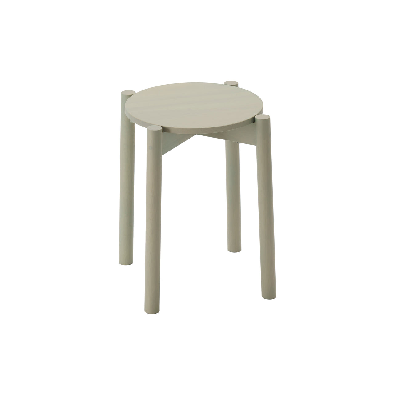 Castor Stool Plus: Grey Green