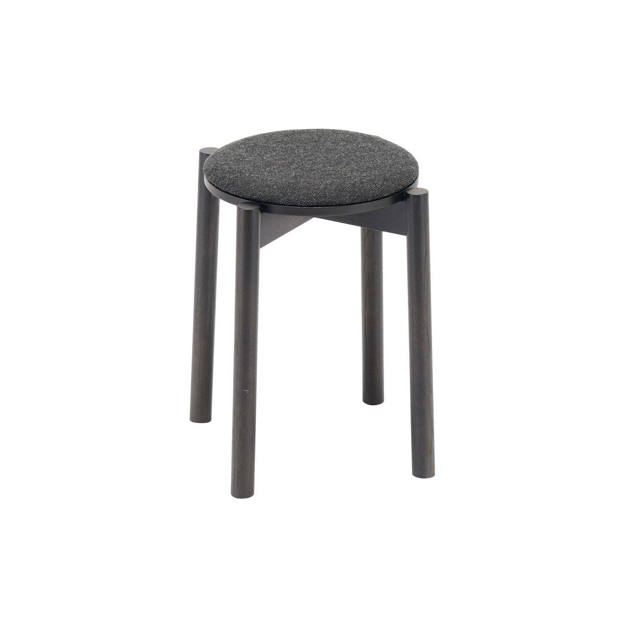 Castor Stool Plus with Pad: Black Oak