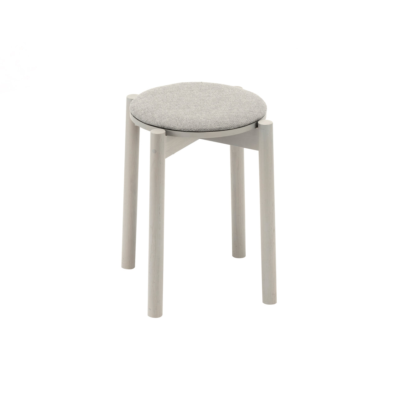 Castor Stool Plus with Pad: Grain Grey Oak