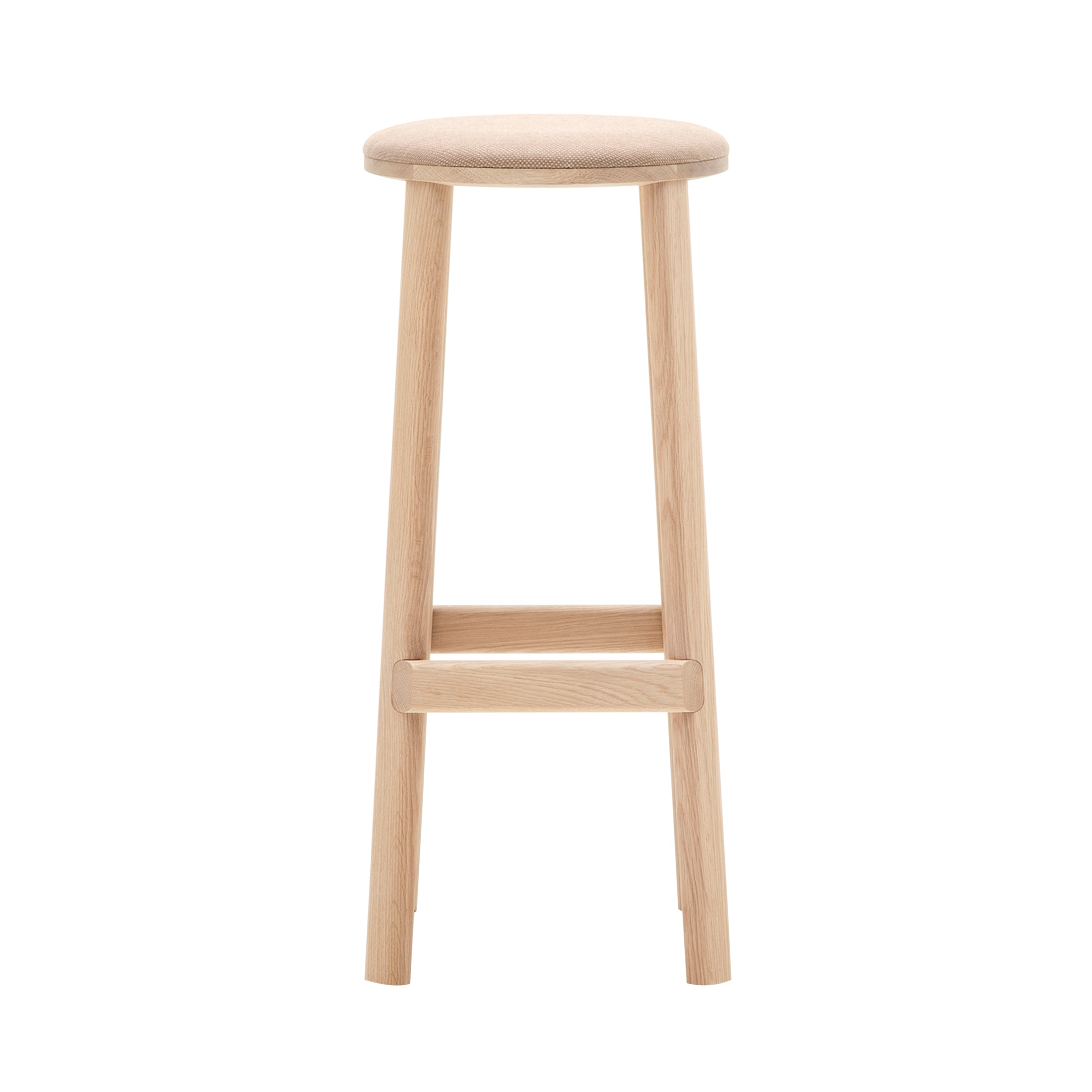 Archive Bar + Counter Stool with Seat Pad: Bar + Pure Oak + Greg Beige