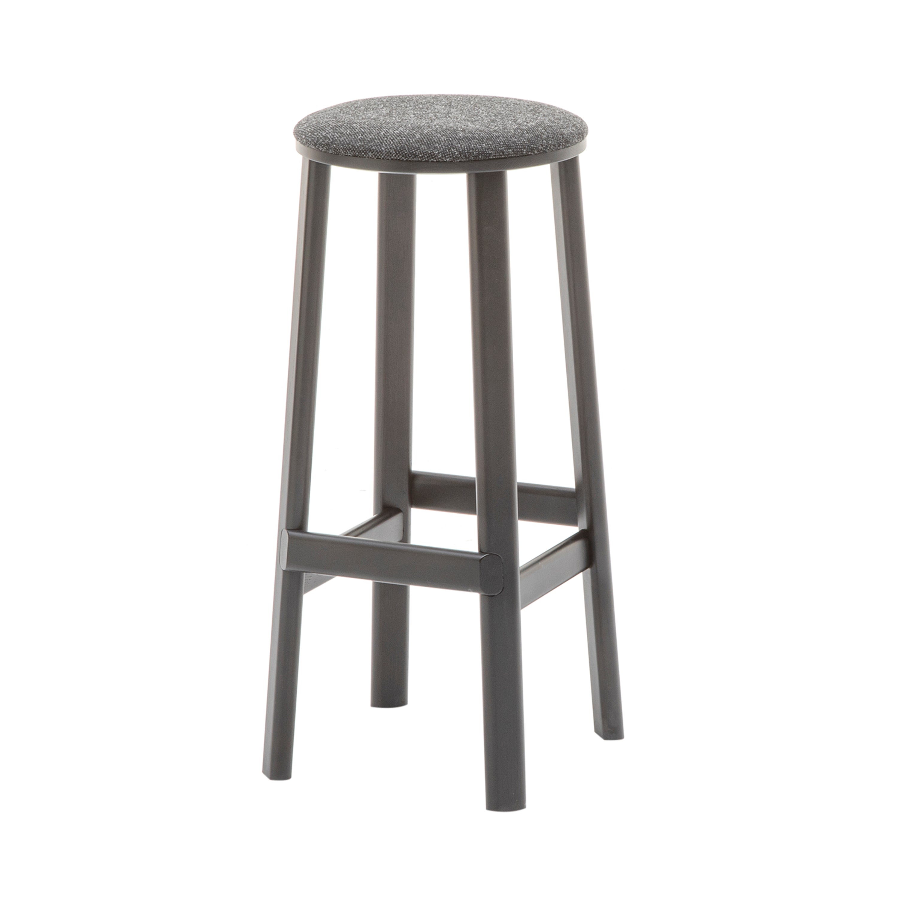 Archive Bar + Counter Stool with Seat Pad: Bar + Black + Greg Black