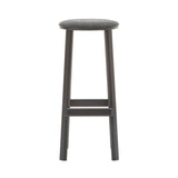 Archive Bar + Counter Stool with Seat Pad: Bar + Black + Greg Black