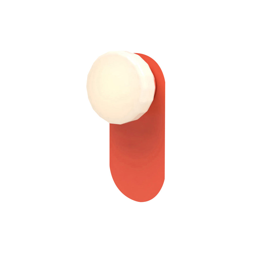 Pastille Wall Lamp: Wayfind + Faceted + Vermillion