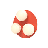 Pastille 3 IP65 Wall Lamp: 3 Cluster + Droplet + Vermillion