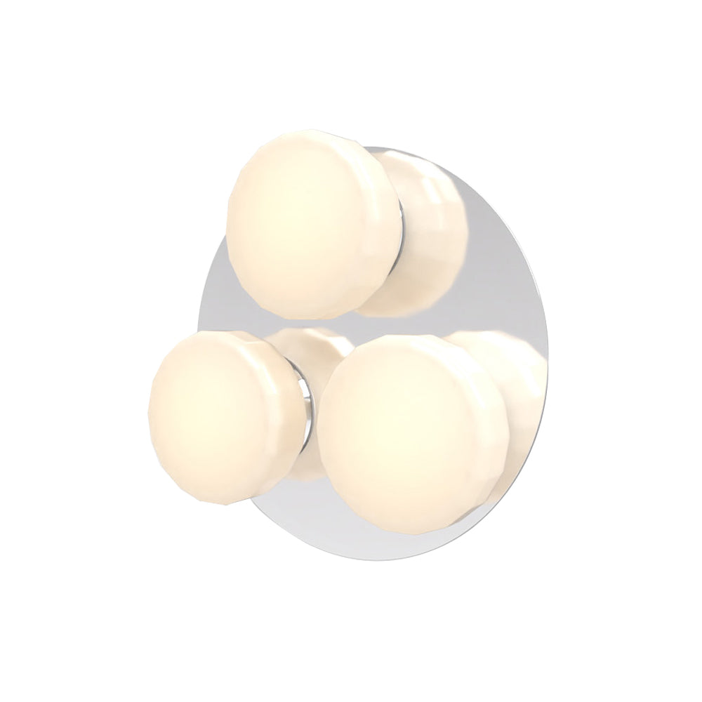 Pastille 3 IP65 Wall Lamp: 3 Cluster + Faceted + Polished Chrome