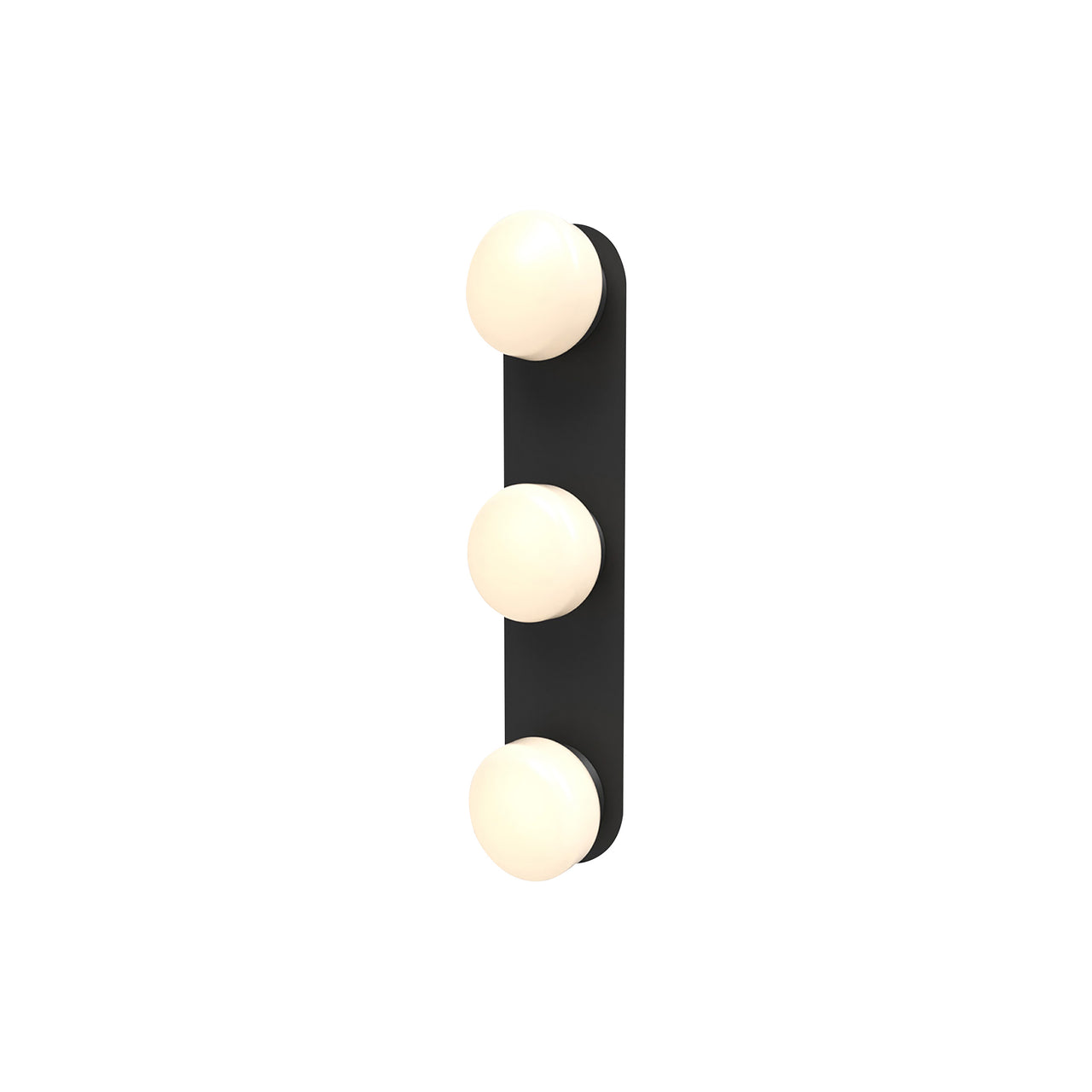 Pastille 3 Wall Lamp: 3 Vanity + Droplet + Matte Black
