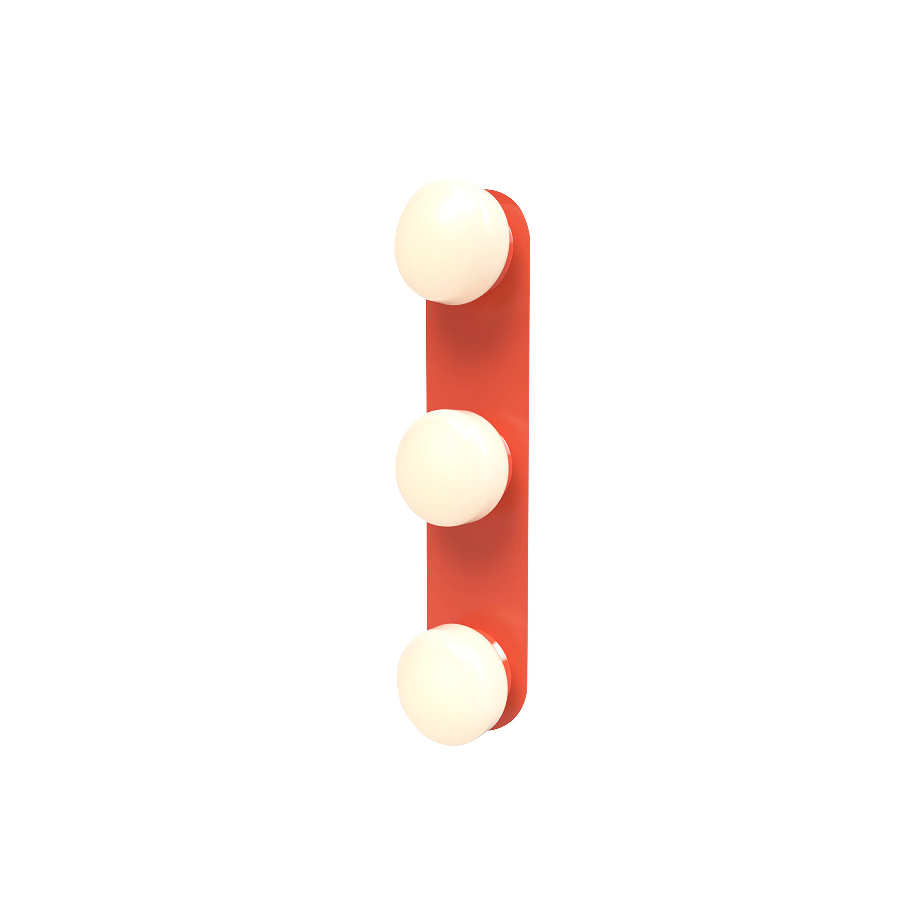 Pastille 3 Wall Lamp: 3 Vanity + Droplet + Vermillion