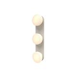 Pastille 3 Wall Lamp: 3 Vanity + Faceted + Silk Grey