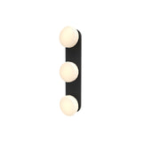 Pastille 3 Wall Lamp: 3 Vanity + Faceted + Matte Black