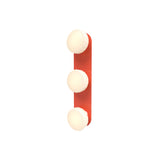 Pastille 3 Wall Lamp: 3 Vanity + Faceted + Vermillion