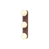 Pastille 3 Wall Lamp: 3 Vanity + Ribbed + Breccia