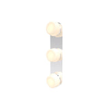 Pastille 3 Wall Lamp: 3 Vanity + Ribbed + Polished Chrome