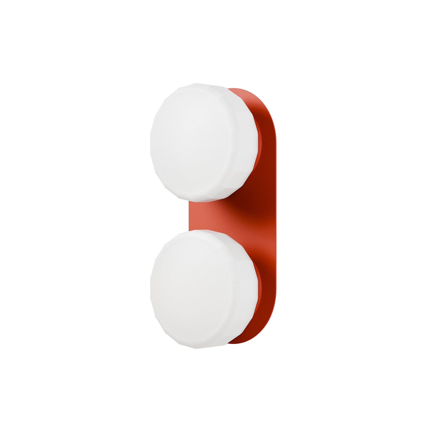 Pastille 2 IP65 Wall Lamp: Faceted + Vermillion