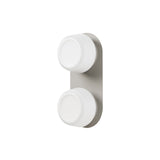 Pastille 2 Wall Lamp: 2 Heads Ribbed + Silk Grey