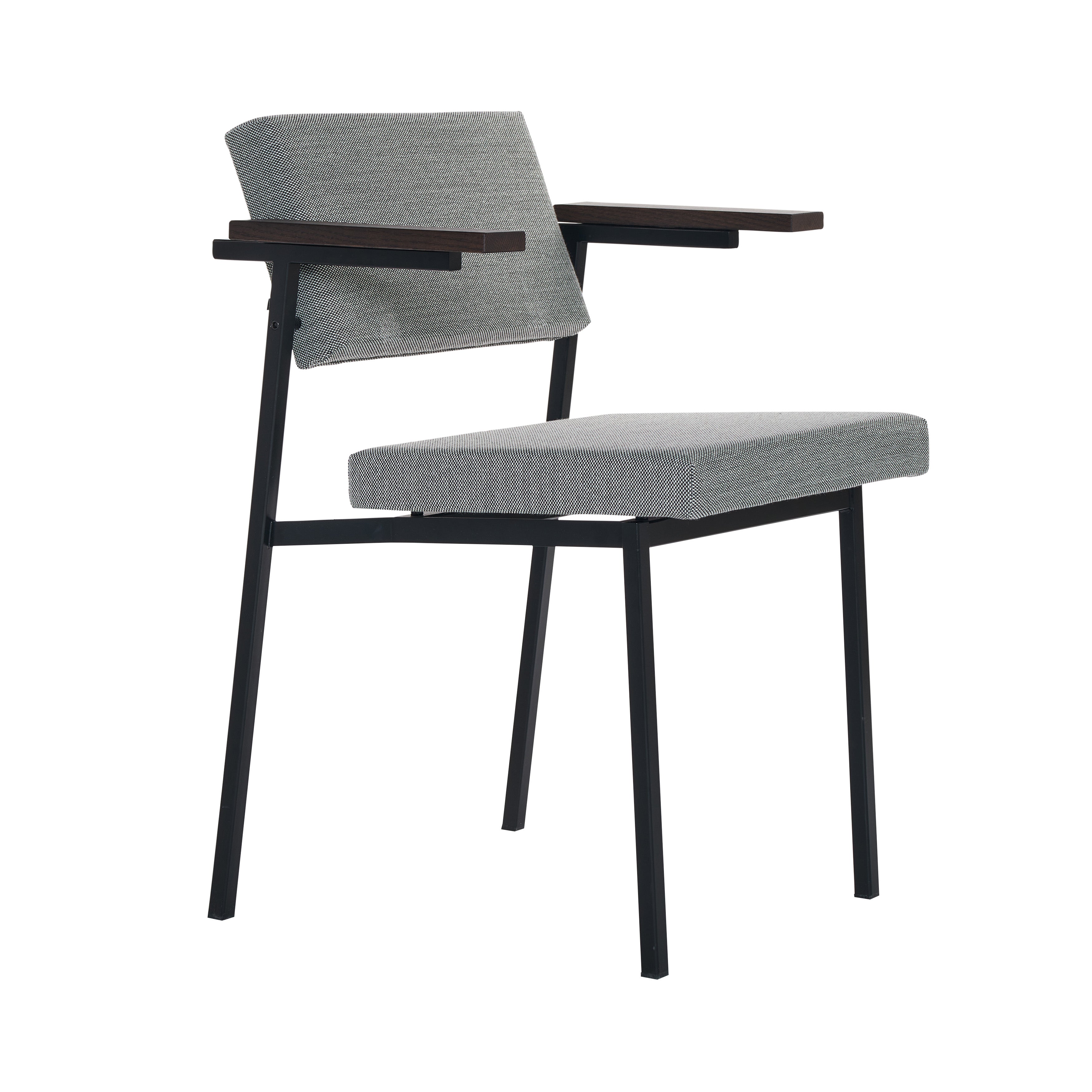 SE69 Dining Chair: Dark Brown Oak + Steelcut Trio 3 124