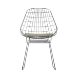 SM05 Wire Dining Chair with Seat Pad: Chrome + Technicolour 120