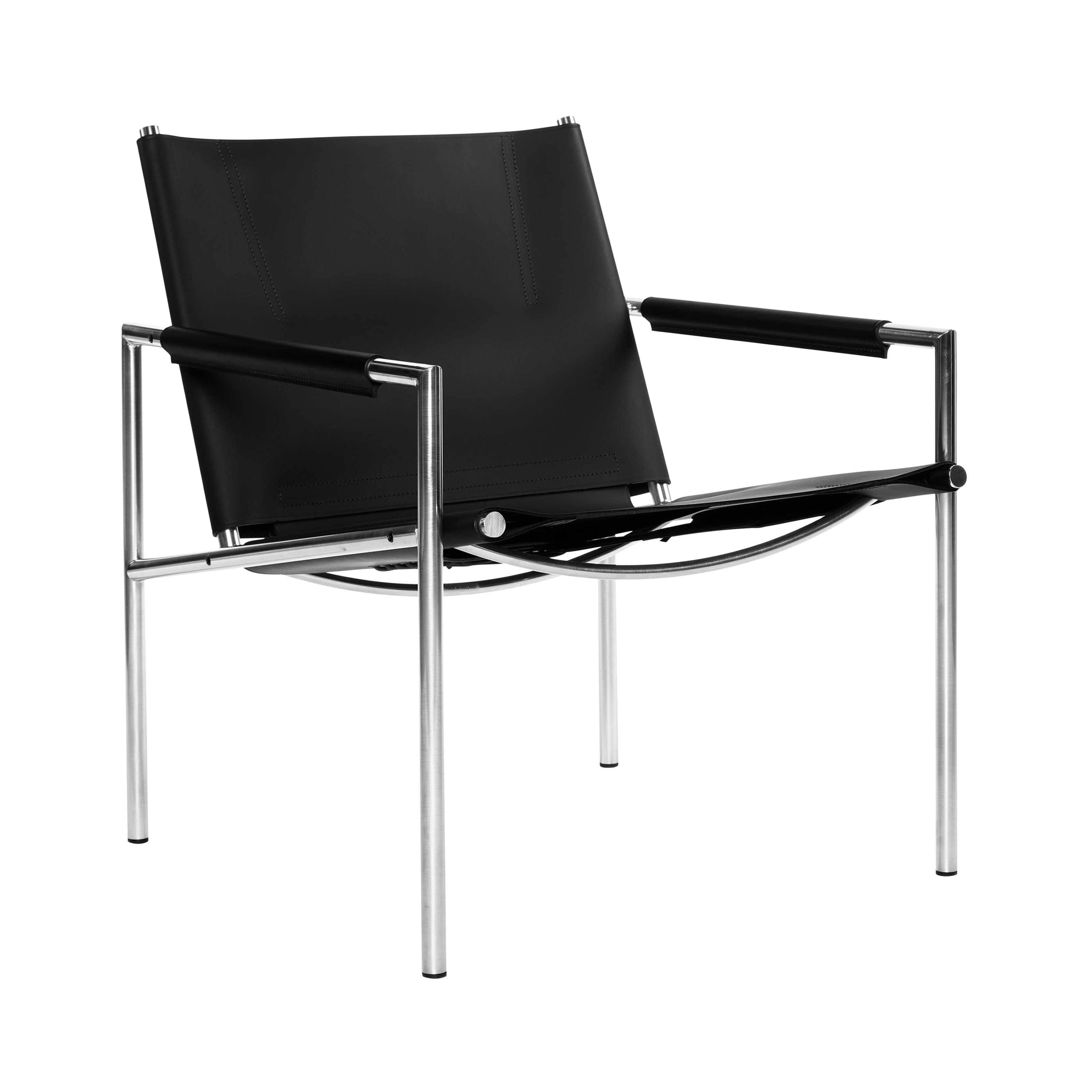 SZ02 Armchair: Chrome + Black
