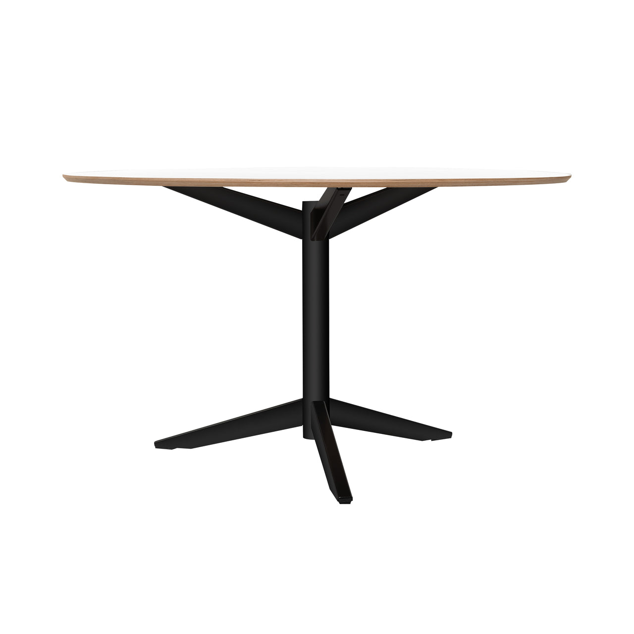 TE06 Dining Table: Fenix White + Black