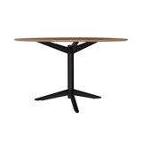TE06 Dining Table: Walnut + Black