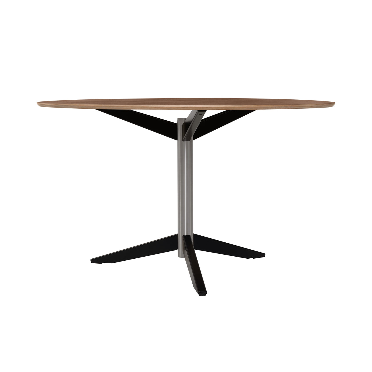 TE06 Dining Table: Walnut + Stainless Steel