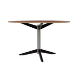 TE06 Dining Table: Walnut + Stainless Steel