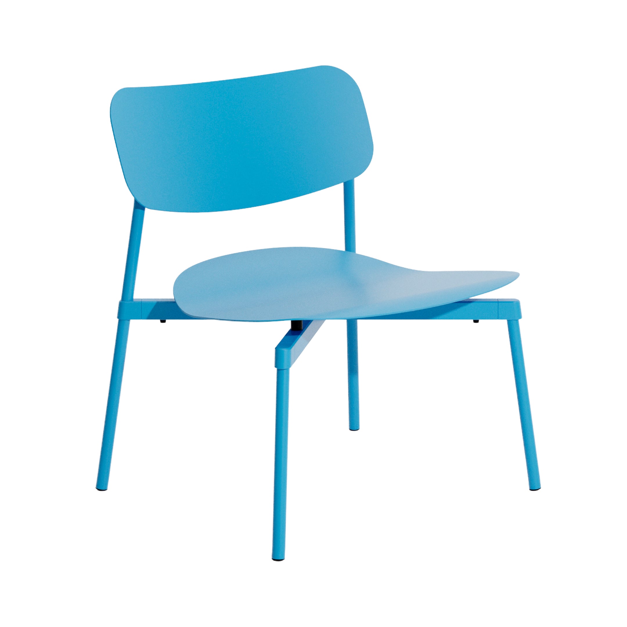 Fromme Outdoor Stacking Lounge Chair: Sky Blue