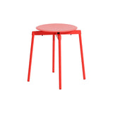 Fromme Outdoor Stacking Stool: Set of 2 + Red