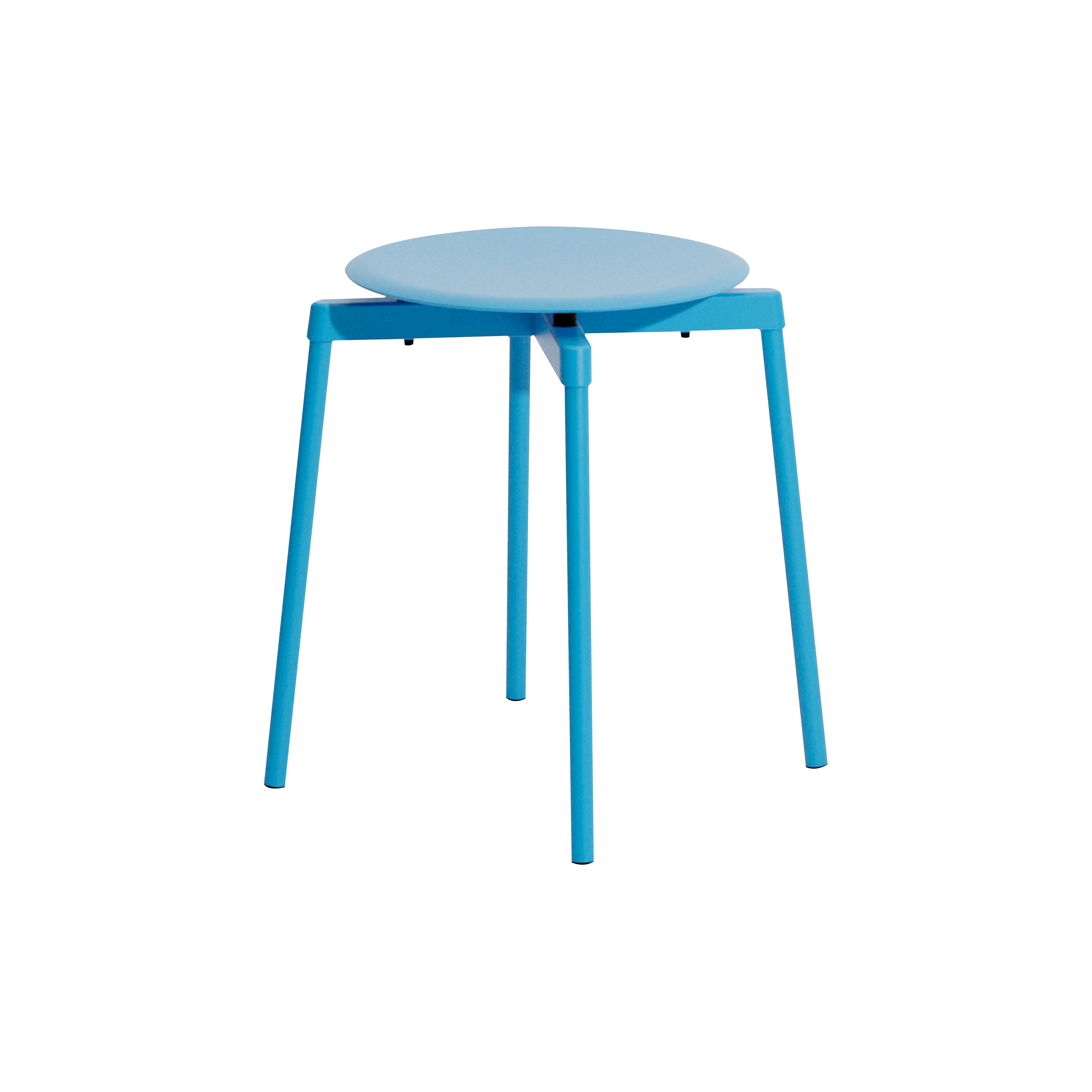 Fromme Outdoor Stacking Stool: Set of 2 + Sky Blue