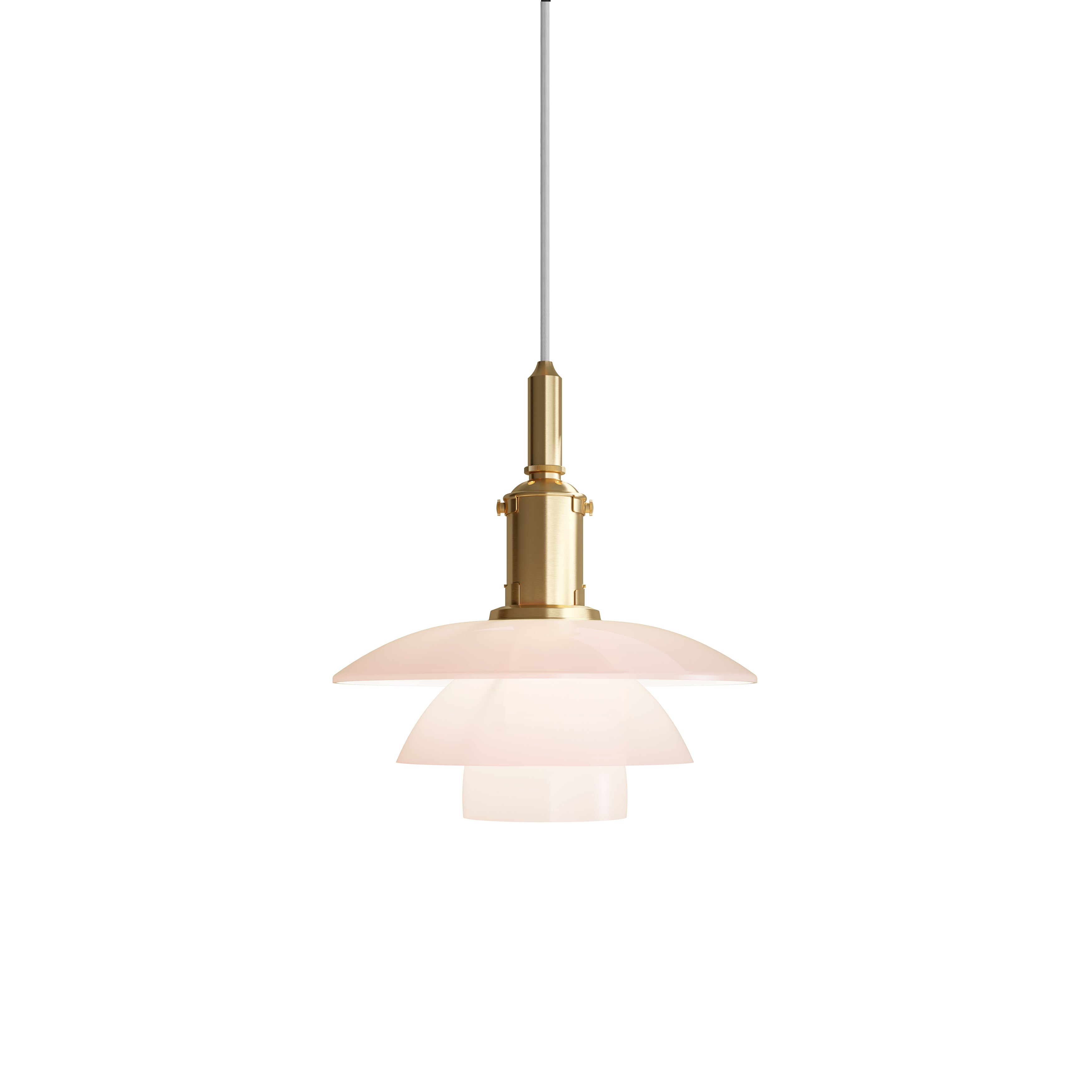 PH 3/3 Pendant: Pale Rose + Brass