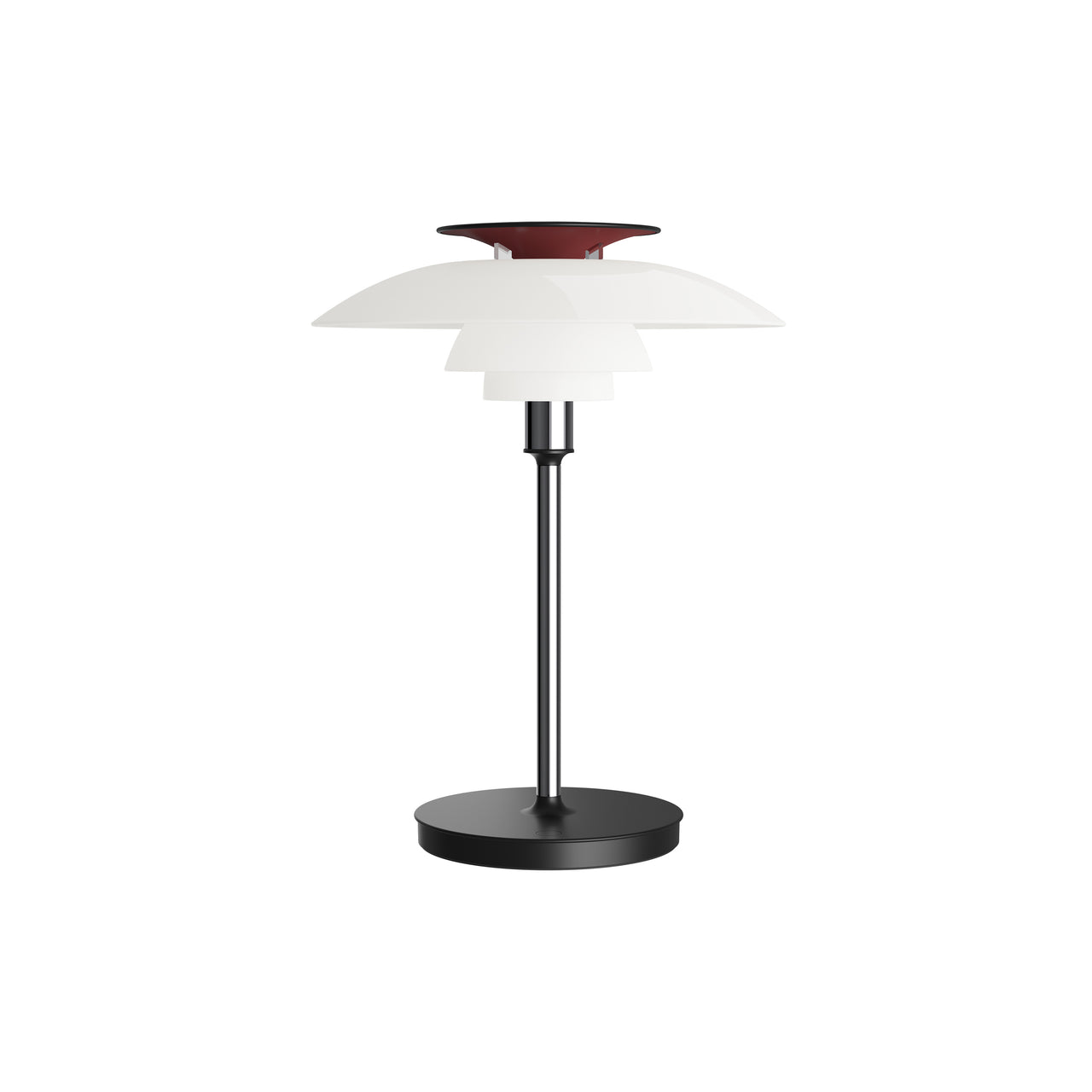 PH 80 Portable Lamp: Red + Chrome + Black